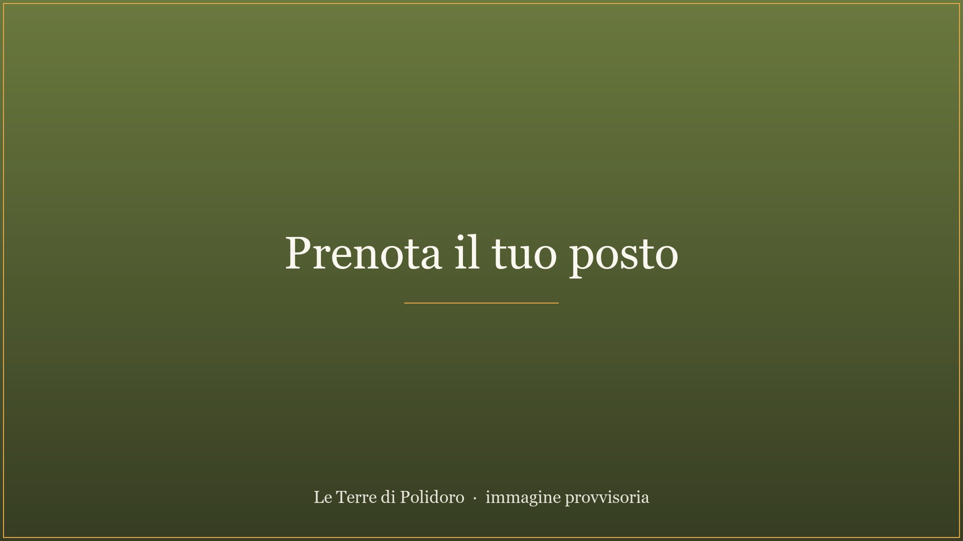 Picnic e camping tra gli ulivi a Le Terre di Polidoro
